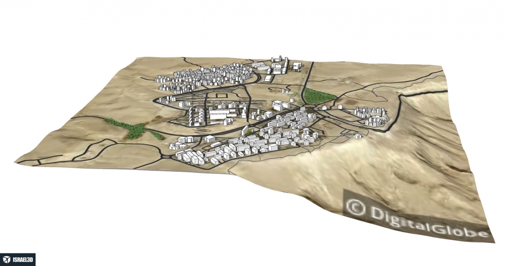 מודל עירוני תלת ממדי מבית ISRAEL3D