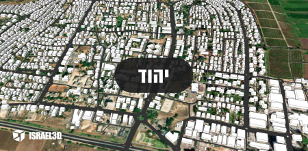 מודל תלת ממדי עירוני של העיר יהוד