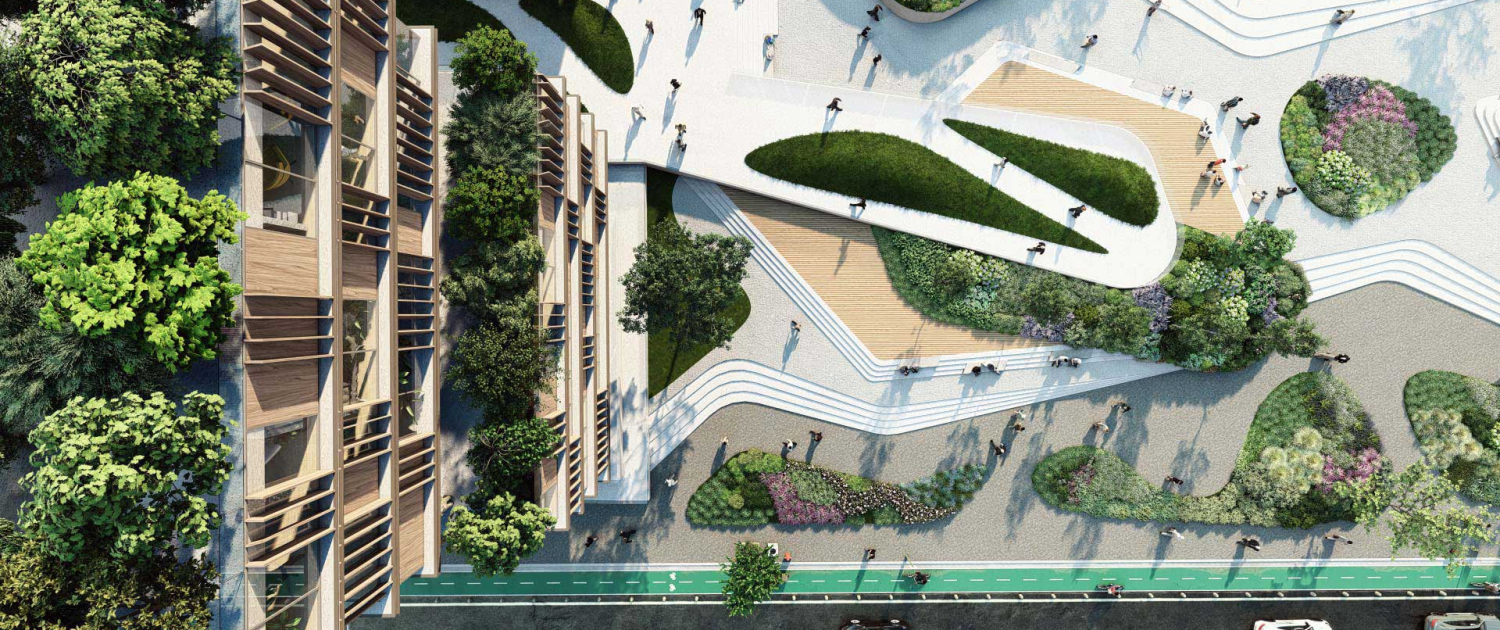 Lumion israel3d_urban-plaza-top-view